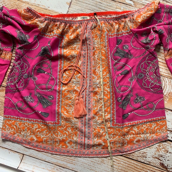 Umgee L boho off shoulder top - Picture 2 of 3